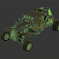 Vintage Functional Off Road Vehicle With Rusty Exterior 3d model