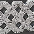 Architectural Building Components Perforated Concrete Blocks With Diamond Shaped Holes And Rough Surface For Construction