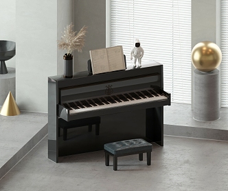 Modern Piano 3d model