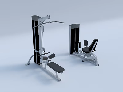 Multi functional Home Gym Sports Equipment with Adjustable Seat and Handles for Strength Training 3d model
