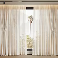 Curtain Window Screen 3d model