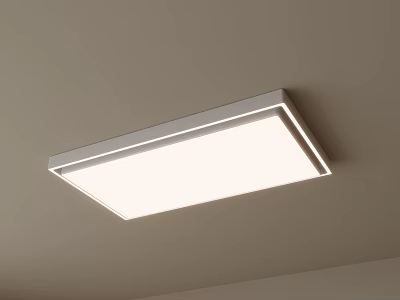 Modern Square Flush Mount Ceiling Light With White Bright Illumination And Sleek Design 3d model