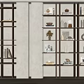 Modern Minimalist Display Cabinets With Open Shelving Dark Light Wood Tones Books Vases Decorative Items