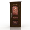 European-style interior door solid wood door 3d model