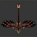 Game Movie Character Mythical Dragon With Flaming Tail Colorful Red Yellow Wings And Scales