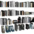 Diverse Collection Of Books And Magazines Stacked In Colorful Piles With Various Sizes