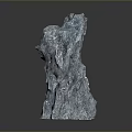 Natural Stone Sculpture with Rough Surface and Irregular Decorative Artistic Shape 3d model