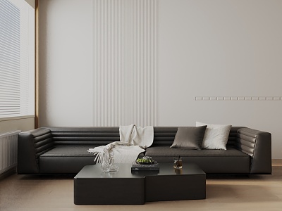 Modern three-seat sofa 3d model