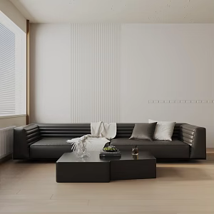 Modern three-seat sofa 3d model