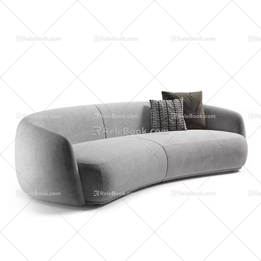 Multiplayer Sofa Pillow Minimalist Fabric 3d model