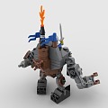 LEGO toy building blocks war machine robot fighting machine 3d model