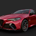 Red High Performance Sports Car With Aggressive Styling And Black Alloy Wheels
