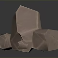 Polygonal Light Brown Stone Rocks With Various Sizes Geometric Cut Textures Dark Background Reflections