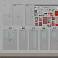 Assorted Interior Doors And Various Fire Safety Equipment Collection 3d model