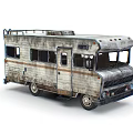 Vintage Metal RV With Roof Rack And Windows For Travel Journeys