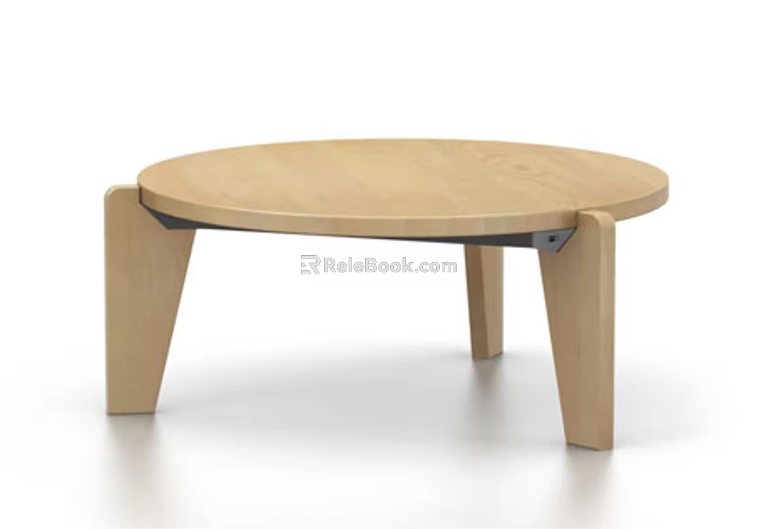 Nordic Round Table Coffee Table Solid Wood Coffee Table Round Coffee Table 3d model