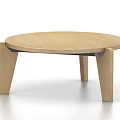 Nordic Round Table Coffee Table Solid Wood Coffee Table Round Coffee Table 3d model