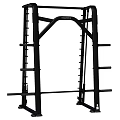 Black ProMaxima Power Rack With Multiple Hooks And Stable Base For Strength Training