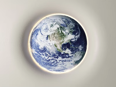 Modern earth lamp wall lamp luminous art lamp 3d model