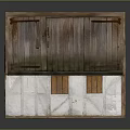Small Traditional Cottage Model With Wooden Roof White Walls Door And Windows