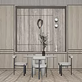 Modern Dining Table and Chair Combination Guest 3d model
