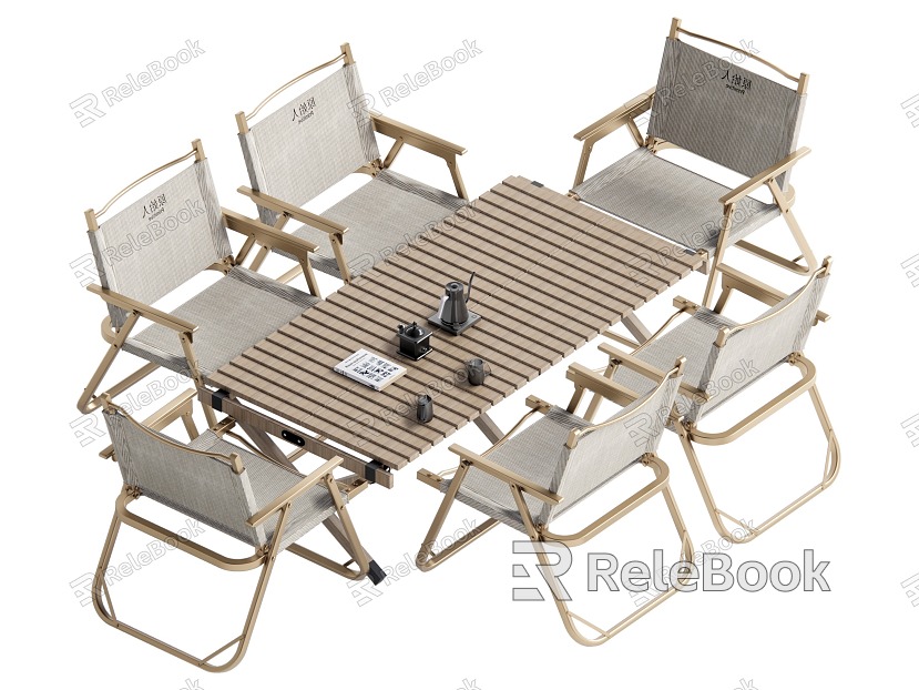 Modern Camping Table and Chair Combination model