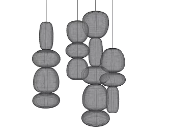 New Chinese Chandelier 3d model