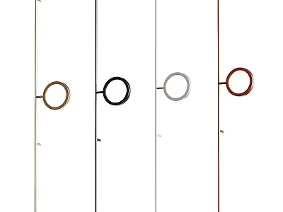 Modern Circular Wall Lamps with Various Colors and Sleek Design for Home Decor 3d model