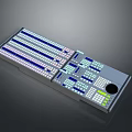 Modern Industrial Control Panel With Multiple Buttons Indicators And Digital