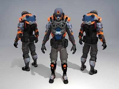 Modern Robot Armored Man 3d model