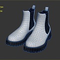 Modern Women's Boots Martin Boots Leather Boots 3d model