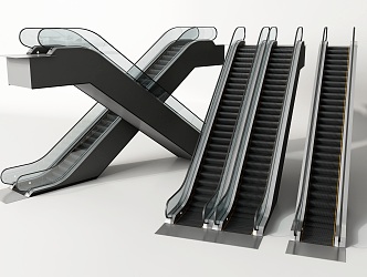 modern elevator escalator elevator 3d model