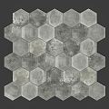 Modern Tile Hexagon Antique Cement Tile 3d model