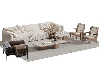 Modern Sofa Coffee Table Combination Sofa Coffee Table 3d model