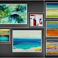 Colorful Abstract Oil Paintings Showcasing Vibrant Hues Modern Styles And Artistic Designs