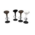 Modern Stylish Bar Stools With Multiple Colors Metal Frame Round Seat And Footrest