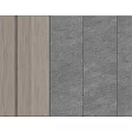 Modern Wooden and Stone Background Wall with Textured Panel Interior Design 3d model