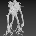 Tree Like Monster With Root Limbs Branch Antlers And Green Foliage