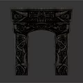 Black Decorative Home Living Product With Intricate Carved Patterns And Classic Design