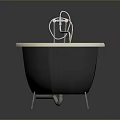 Vintage Style Free Standing Bathtub With Metal Legs And Classic Faucet Design