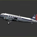 American Airlines Vintage Airplane Model Featuring Blue White Red Fuselage Red Tail Propellers And Windows