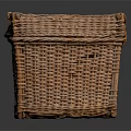 Handwoven Wicker Storage Basket with Lid for Home Organization and Decor