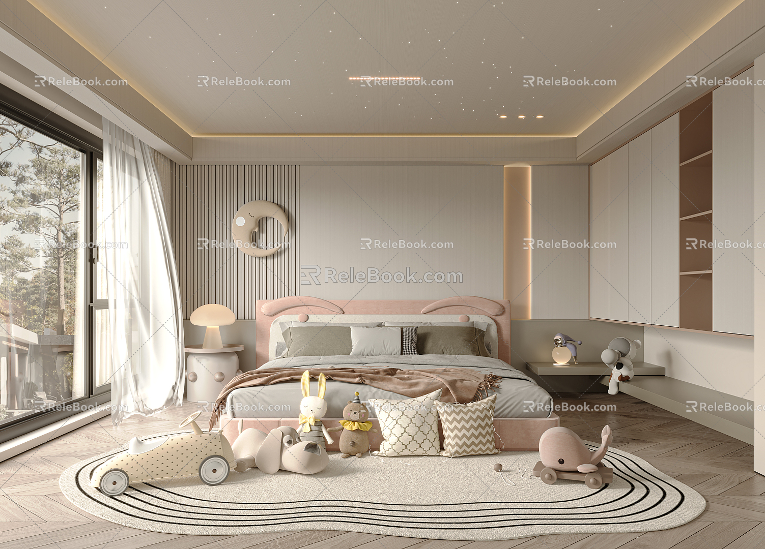 Modern Children's Room Girls Children's Room 3d model