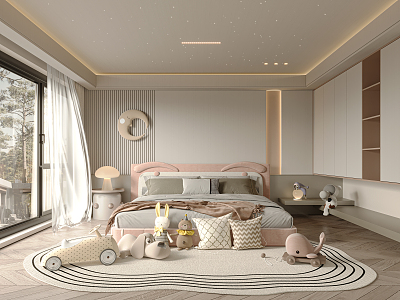 Modern Children's Room Girls Children's Room 3d model