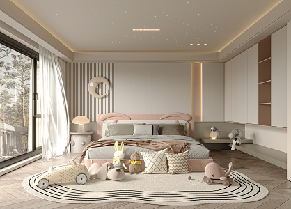 Modern Children's Room Girls Children's Room 3d model