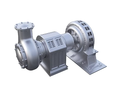 Industrial Metal Pump Equipment With Electric Motor And Mechanical Structure For Heavy Duty Applications 3d model