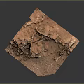 Reddish Brown Rough Textured Natural Rock Like Formation With Irregular Surface
