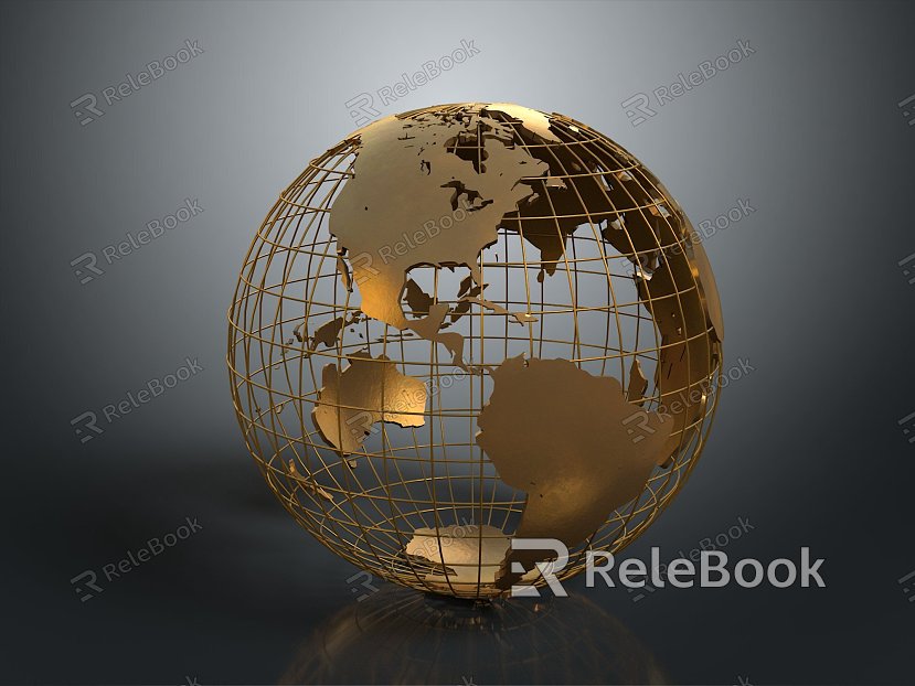 Earth Metal Globe Globe model