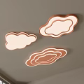 Three Cloud Shaped Ceiling Lights With White And Brown Design For Modern Home Ceiling 3d model
