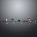 Stylish Fashion Accessories Collection Featuring Hats Necklaces Glasses And Hairpieces